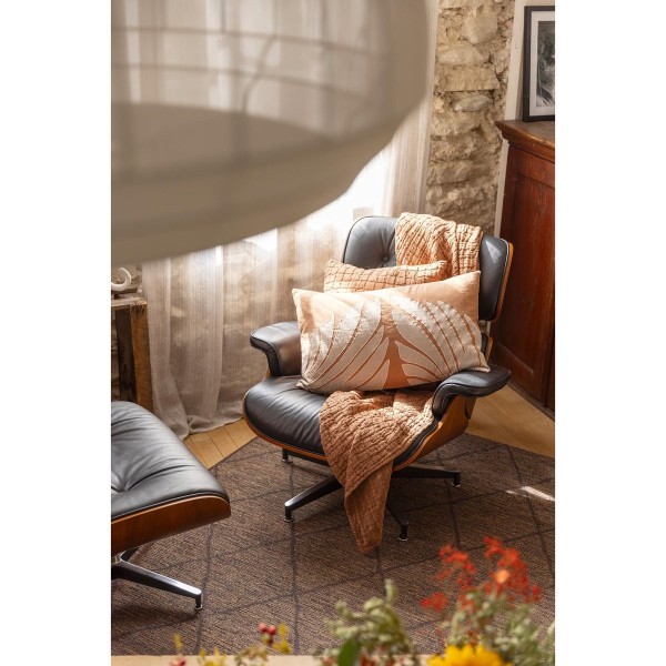 Plaid coton structuré stonewashed Swami Moka,...