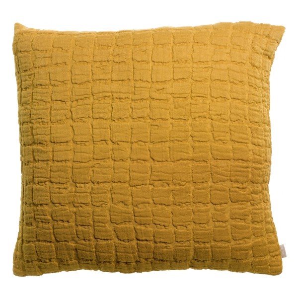 Plaid coton structuré stonewashed Swami Safran,...