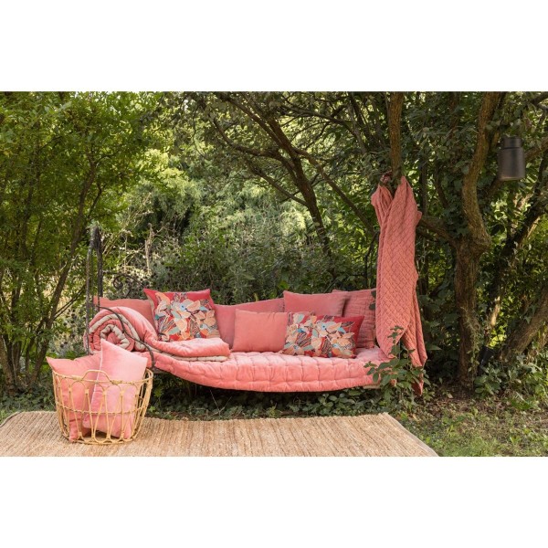 Coussin coton structuré stonewashed Swami,...
