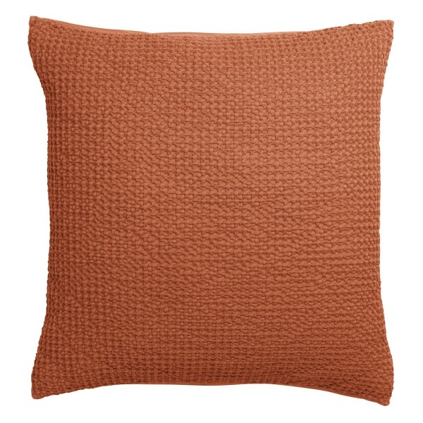 Plaid coton stonewashed Maïa recyclé Cuivre,...