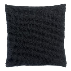 Plaid, jeté de canapé coton stonewashed Maïa Caviar - Vivaraise 2