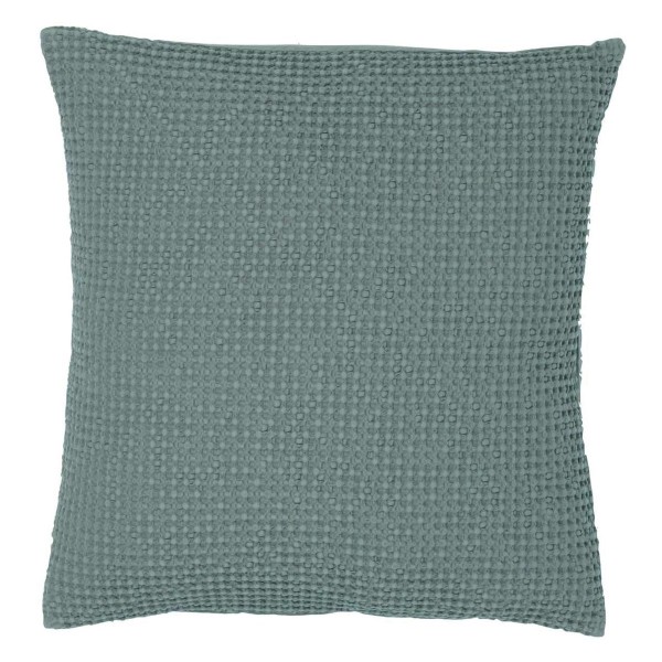 Jeté de lit coton stonewashed Maïa recyclé Vert...
