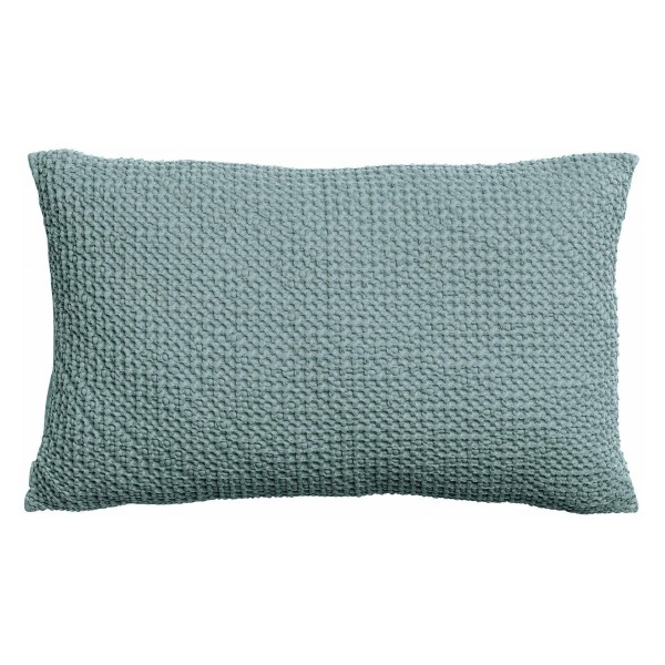 Plaid coton stonewashed Maïa recyclé Plomb,...