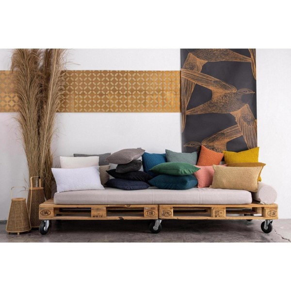Jeté de lit coton stonewashed Maïa recyclé...