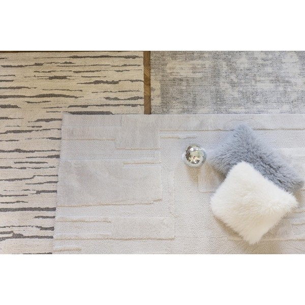 Coussin fausse fourrure Betani Ardoise 45x45,...