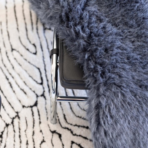 Plaid fausse fourrure Betani Ardoise, Vivaraise
