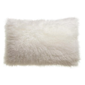 Coussin déco fausse fourrure mouton Betani Neige 45x45 - Vivaraise 2