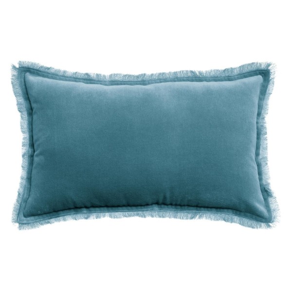 Edredon bout de lit uni velours de coton/coton...