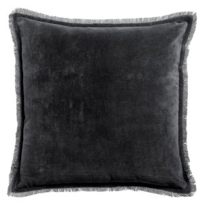 Edredon, courtepointe uni velours de coton/coton Fara Caviar - Vivaraise 2