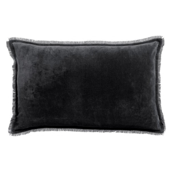 Edredon bout de lit uni velours de coton/coton...