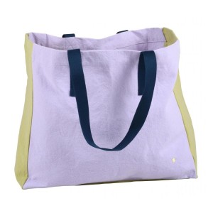 Sac cabas Tricolo Lilas Ananas 38x46x18, La cerise sur le Gâteau