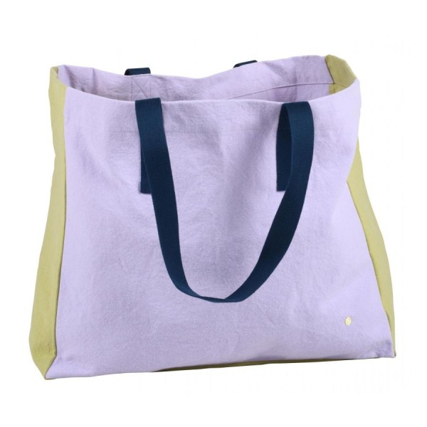 Sac cabas Tricolo Lilas Ananas 38x46x18, La cerise sur le Gâteau