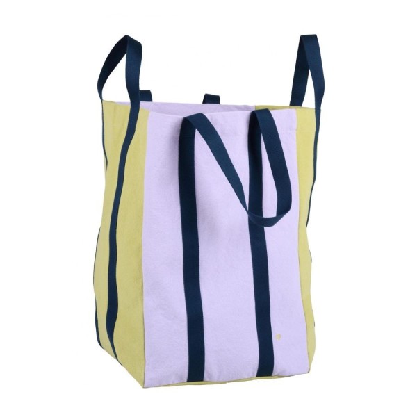 Sac Maxi Poppins Tricolo Lilas Ananas 48x33x33, La cerise sur le gâteau