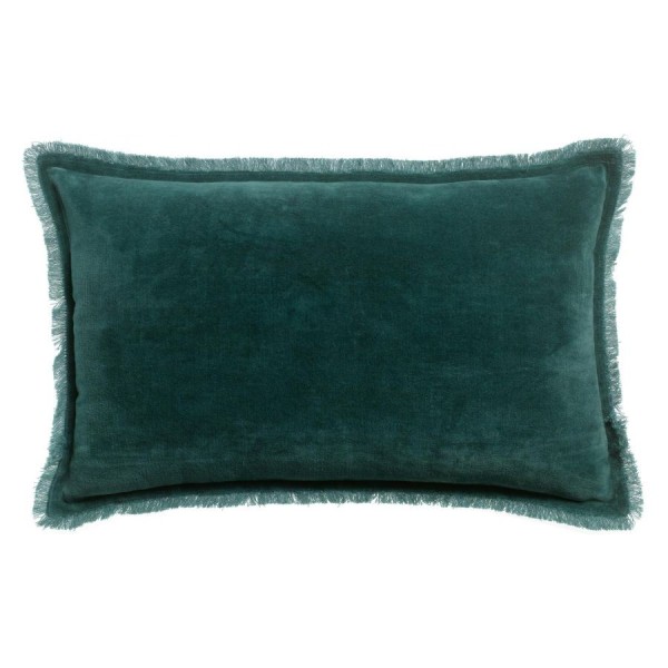 Edredon bout de lit uni velours de coton/coton...