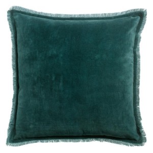 Edredon bout de lit uni velours de coton/coton Fara Corinthe 85x200, Vivaraise 2