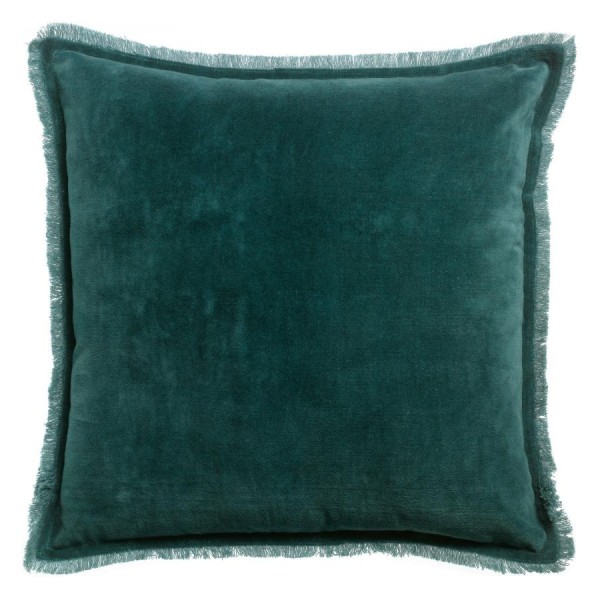 Edredon bout de lit uni velours de coton/coton...