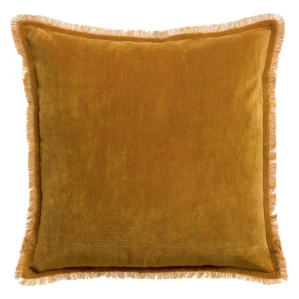 Edredon bout de lit uni velours de coton/coton...