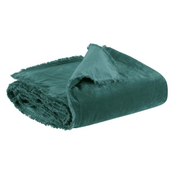 Coussin uni velours de coton/coton Fara...