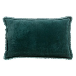 Edredon bout de lit uni velours de coton/coton Fara Corinthe 85x200, Vivaraise 2