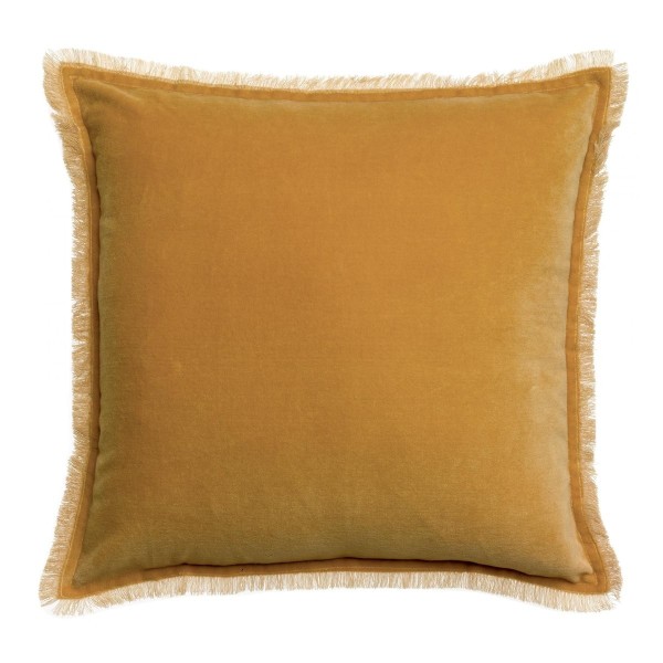 Coussin uni velours de coton/coton Fara...