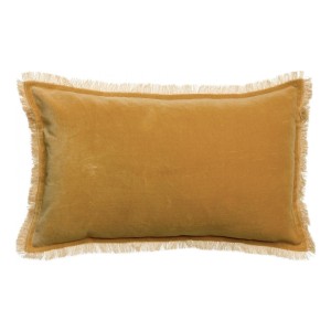 coussin deco, velours de coton, moderne, jaune, haut de gamme 2