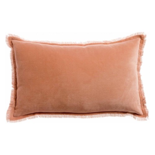 Coussin uni velours de coton/coton Fara Dragée 30x50, Vivaraise