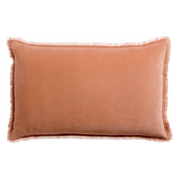 Coussin uni velours de coton/coton Fara Dragée 40x65, Vivaraise