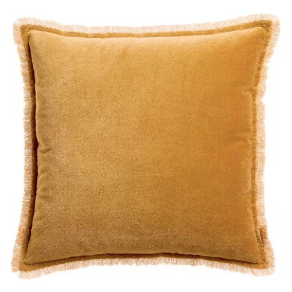 Edredon bout de lit uni velours de coton/coton...