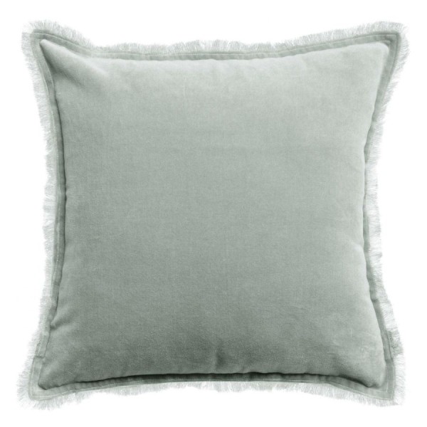 Edredon bout de lit uni velours de coton/coton...