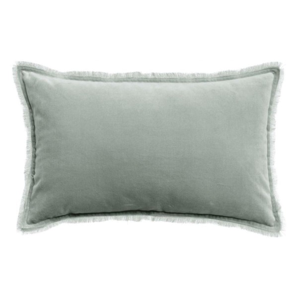 Edredon bout de lit uni velours de coton/coton...
