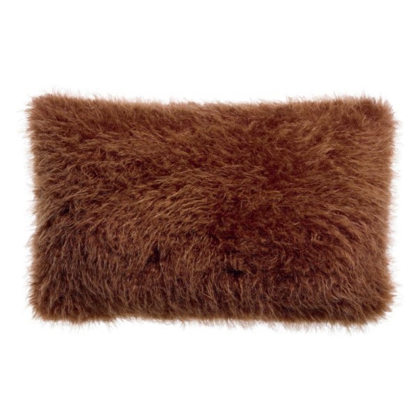 Coussin fausse fourrure Betani Rouille 45x45,...