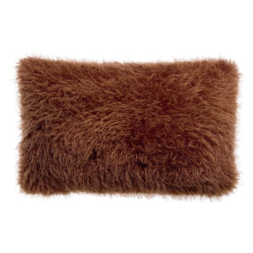 Coussin fausse fourrure Betani Rouille 40x65, Vivaraise