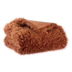 Plaid fausse fourrure Betani Rouille, Vivaraise