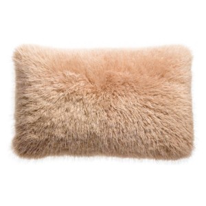 Coussin fausse fourrure Betani Muscade 40x65, Vivaraise