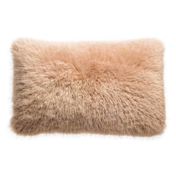 Coussin fausse fourrure Betani Muscade 40x65, Vivaraise