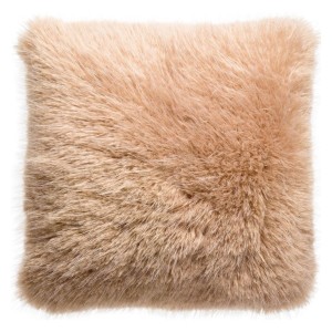 Coussin fausse fourrure Betani Muscade 45x45, Vivaraise