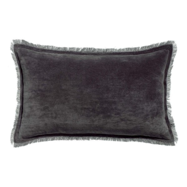 Edredon bout de lit uni velours de coton/coton...