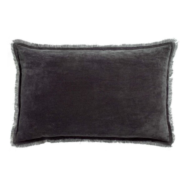 Plaid uni velours de coton/coton Fara Ombre...