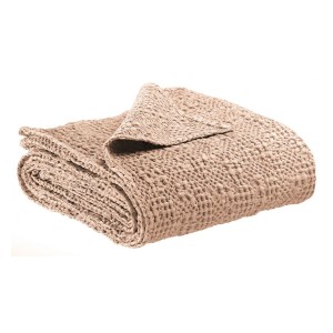 Plaid coton stonewashed Tana Muscade, Vivaraise