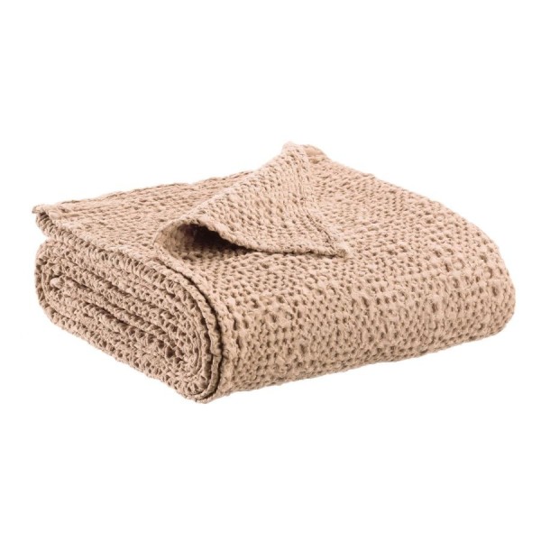 Plaid coton stonewashed Tana Muscade, Vivaraise