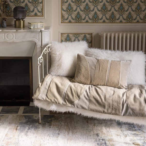 Coussin fausse fourrure Astrid Grège 45x45,...