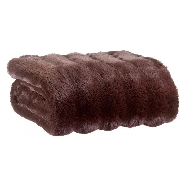 Coussin fausse fourrure Astrid Ebène 45x45,...