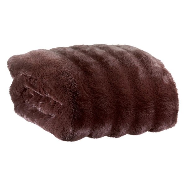 Coussin fausse fourrure Astrid Ebène 45x45,...