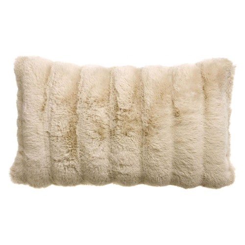 Coussin fausse fourrure Astrid Naturel 40x65, Vivaraise