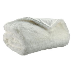 Maxi plaid recyclé fausse fourrure Nolan Neige, Vivaraise