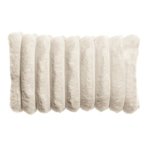 Coussin fausse fourrure Alice Neige 30x50, Vivaraise