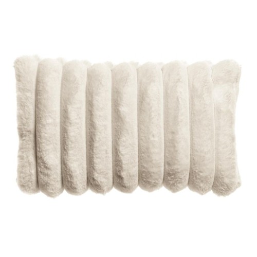 Coussin fausse fourrure Alice Neige 30x50, Vivaraise