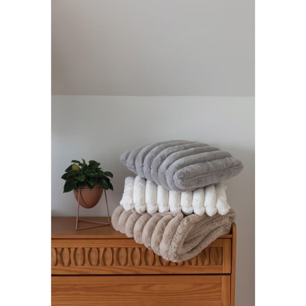 Coussin fausse fourrure Alice Muscade 30x50,...