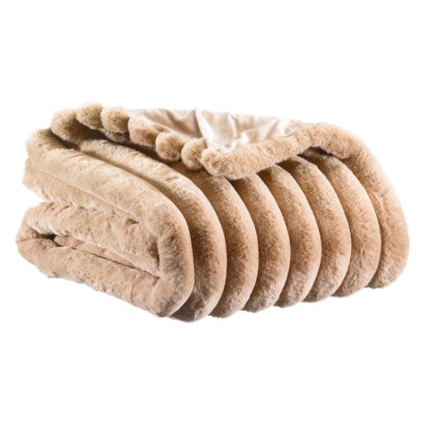 Coussin fausse fourrure Alice Muscade 45x45,...