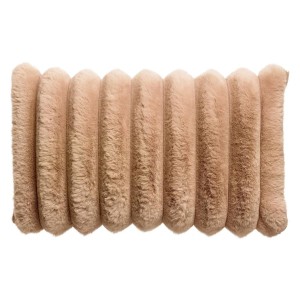 Coussin fausse fourrure Alice Muscade 30x50, Vivaraise